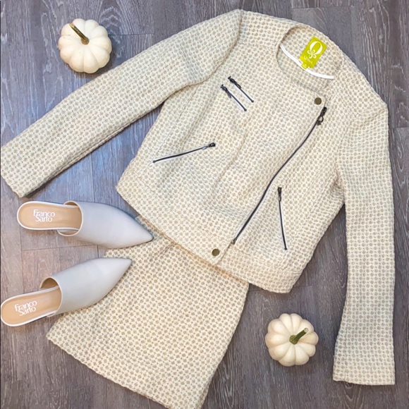 QMack Jackets & Blazers - QMack Tweed Set (Skirt and Asymmetrical Jacket)
